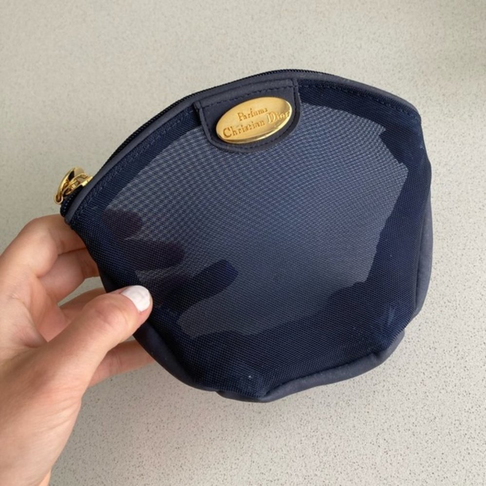 Dior mini mesh cosmetics bag